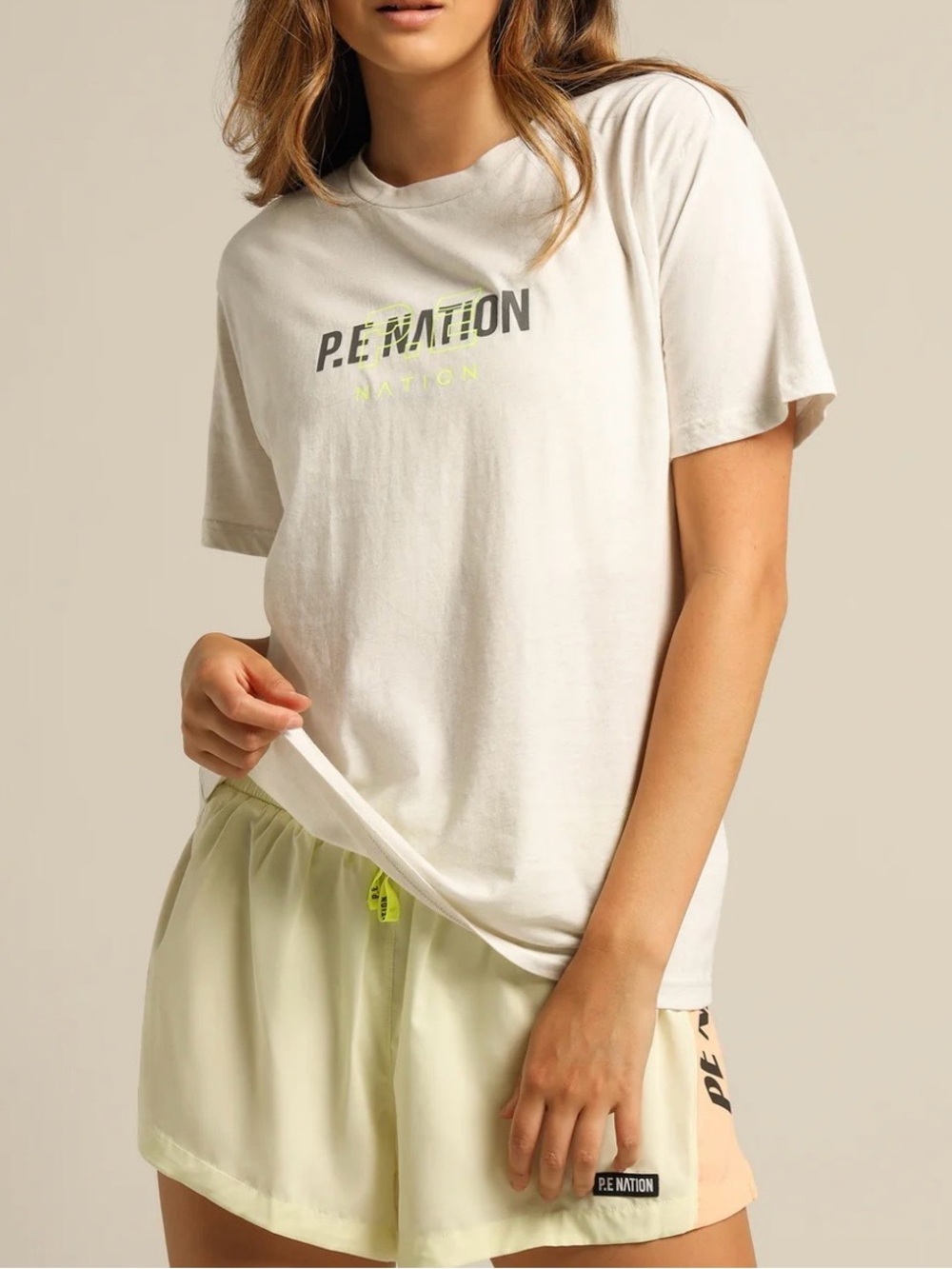 P.E Nation Unity Logo T-Shirt in Grey Marle Women’s Size M
